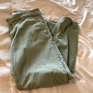 LOFT green chinos-size 8